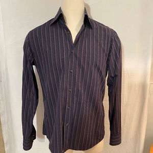 HUGO BOSS Men’s Striped Button Down Shirt Sz XL or 16 1/2